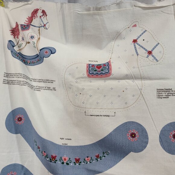VIP Cranston Keepsake Prancing Rocking Horse Cut&Sew /Stuff /Craft Fabric Panel - Picture 2 of 8